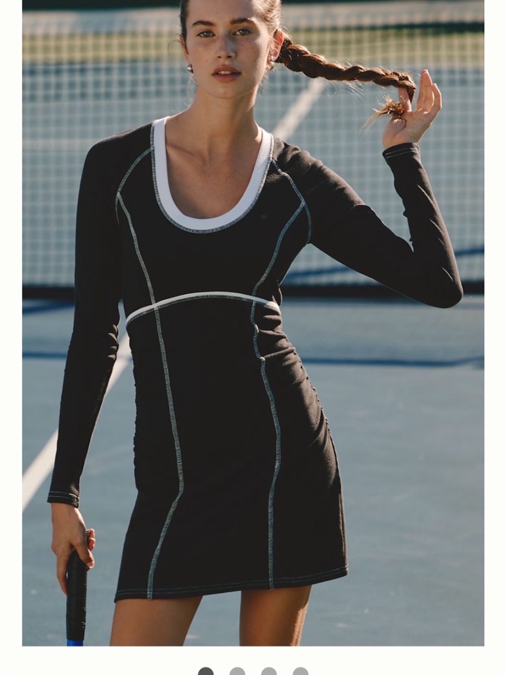 Daily Practice Scoop Neck Long Sleeve Mini Dress Size Large NWT
